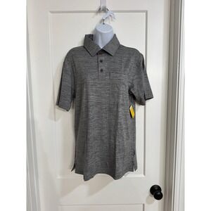Ski-Doo Polo Tech Men Grey Short Sleeve Casual Shirt Size S P‎